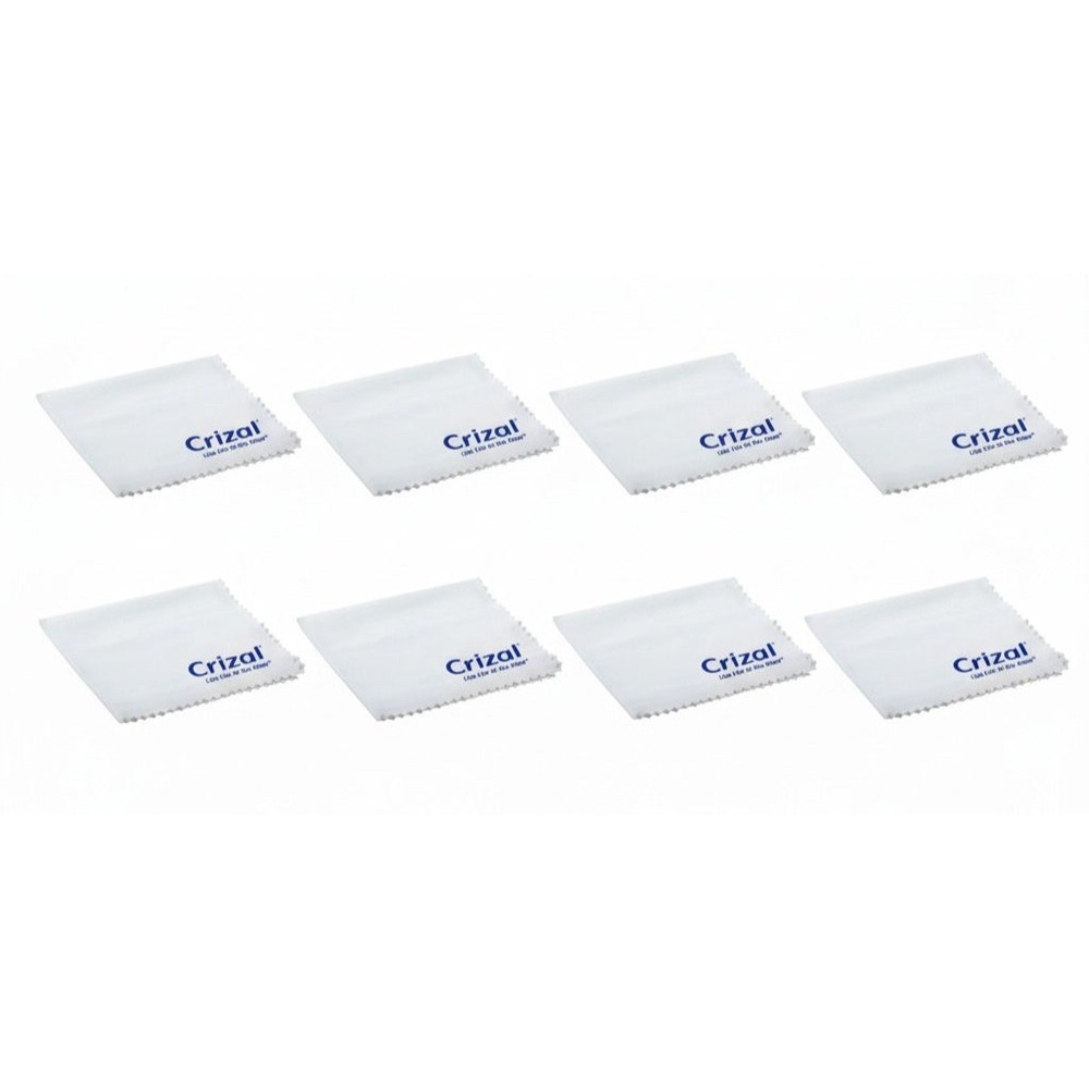 CRIZAL Microfiber Cleaning Cloth for‎ Glasses, Full Size, 8 Pack
